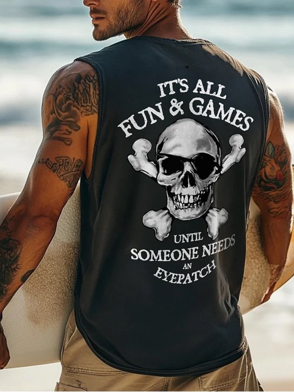 Men’s Skull Tank “It's All Fun & Games”